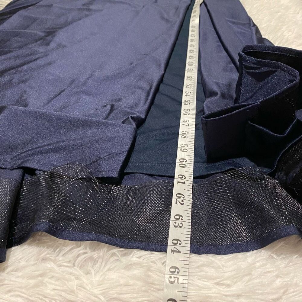 Cynthia & Sahar Luz Luxe Satin Stretch Formal Gown in Midnight Navy Size XXL-A - Picture 6 of 9